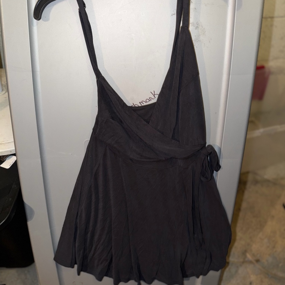 Kimchi Blue Black Wrap Cami with Side Tie